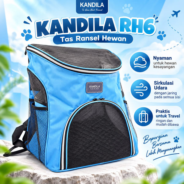 KANDILA Tas Ransel Tabung RH6 Light Blue