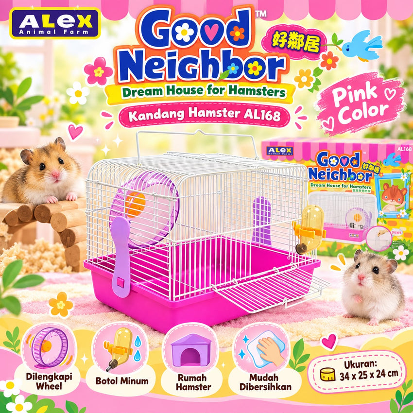 ALEX Kandang Hamster AL168 Good Neighbour Hamster Cage Purple