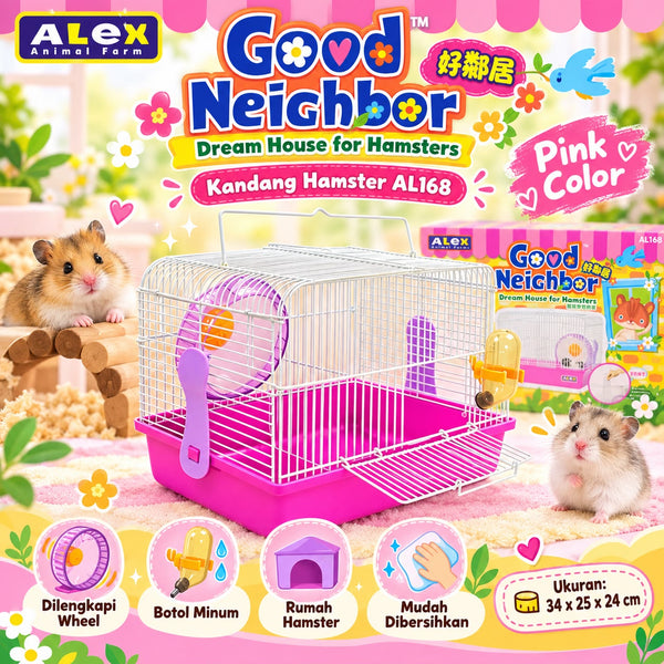 ALEX Kandang Hamster AL168 Good Neighbour Hamster Cage Purple