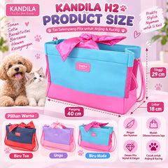 KANDILA Tas Hewan Hand Bag Pita H2  Blue