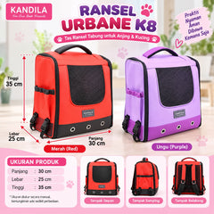 KANDILA Pet Bag Ransel Urbane K8 Red