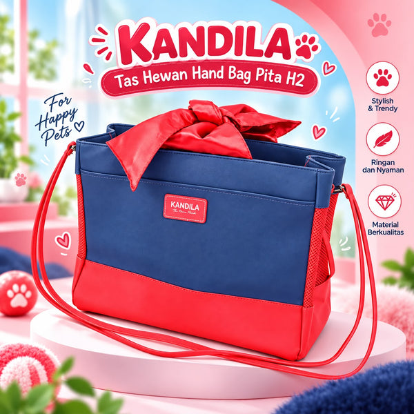 KANDILA Tas Hewan Hand Bag Pita H2 Dark Blue