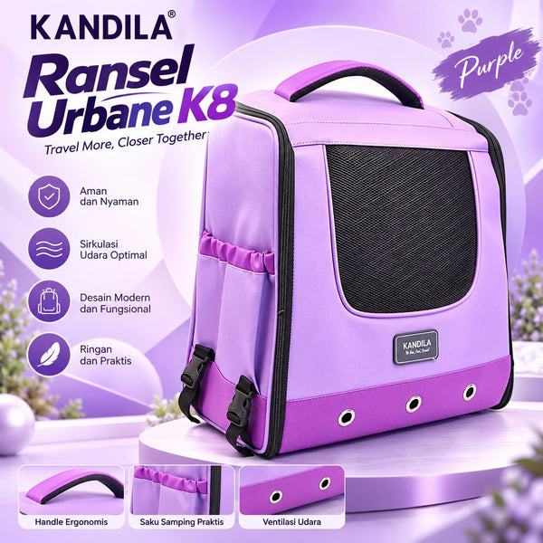 KANDILA Pet Bag Ransel Urbane K8 Purple