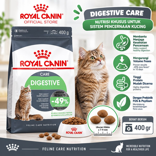 ROYALCANIN Makanan Kucing Pencernaan Digestive Care 400gr