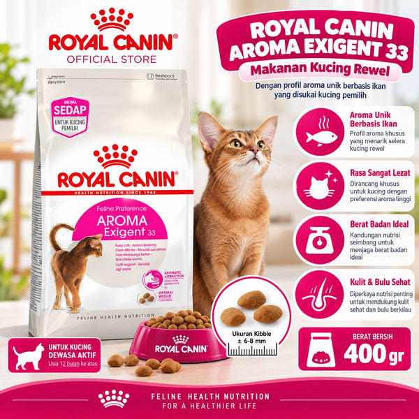 ROYALCANIN  Makanan Kucing Rewel Aroma Exigent33 400gr