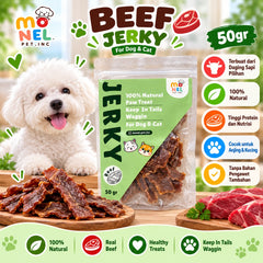 MONELPET Snack Anjing Beef Jerky 50gr