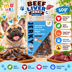 MONELPET Snack Anjing Beef Liver Jerky 50gr