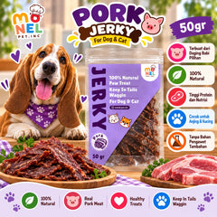 MONELPET Snack Anjing Pork Jerky 50gr