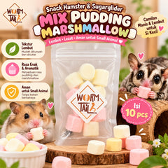 WORMTAIL Snack Hamster Sugarglider MIX Pudding Marshmallow 10pcs