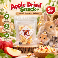 WORMTAIL Snack Hamster Kelinci Apple Dried Snack 5gr