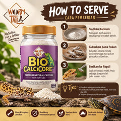 WORMTAIL Kalsium Reptil Bio Calcicore Reptile Vitamin NoBrand 