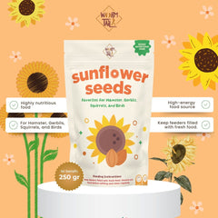 WORMTAIL Makanan Hamster Burung Kuaci Roasted Sunflower Seed 250gr no type Tidak ada merek 