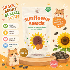 WORMTAIL Makanan Hamster Burung Kuaci Roasted Sunflower Seed 250gr no type Tidak ada merek 