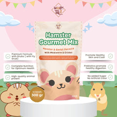 WORMTAIL Makanan Hamster Gourmet Mix With Grubs 300gr no type Tidak ada merek 