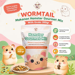 WORMTAIL Makanan Hamster Gourmet Mix With Grubs 300gr no type Tidak ada merek 