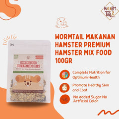 WORMTAIL Makanan Hamster Premium Hamster Mix Food 100gr no type Tidak ada merek 