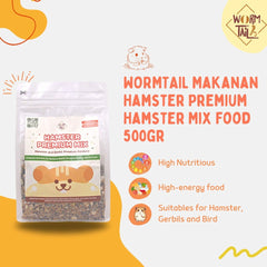 WORMTAIL Makanan Hamster Premium Hamster Mix Food 500gr Small Animal Food Pet Republic Indonesia 