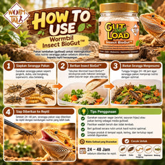 WORMTAIL Makanan Insect Gutload 150gr Reptile Food NoBrand 
