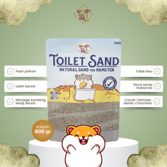 WORMTAIL Pasir Hamster Natural Sand for Bath and Toilet 800gr no type Tidak ada merek 