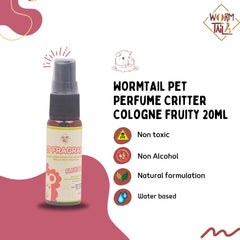 WORMTAIL Pet Perfume Critter Cologne Fruity 20ml Small Animal Supplies Wormtail 