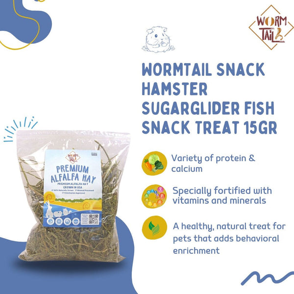 WORMTAIL Rumput Kelinci Anakan Premium Alfalfa Hay 500gr no type Tidak ada merek 