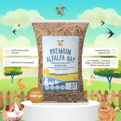 WORMTAIL Rumput Kelinci Anakan Premium Alfalfa Hay 500gr no type Tidak ada merek 