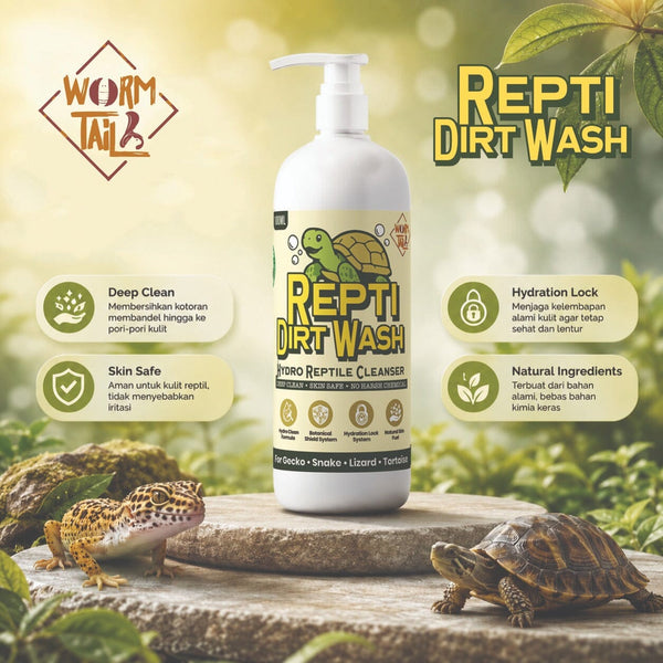 WORMTAIL Sabun Reptil Repti Dirt Wash 250ml Reptil Supplies NoBrand 