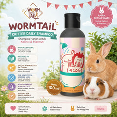 WORMTAIL Shampoo Kelinci Marmut Critter Daily Shampoo 100ml no type Tidak ada merek 