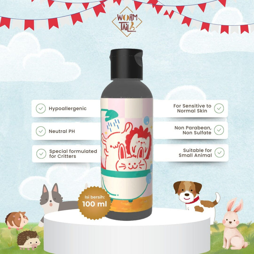 WORMTAIL Shampoo Kelinci Marmut Critter Daily Shampoo 100ml no type Tidak ada merek 