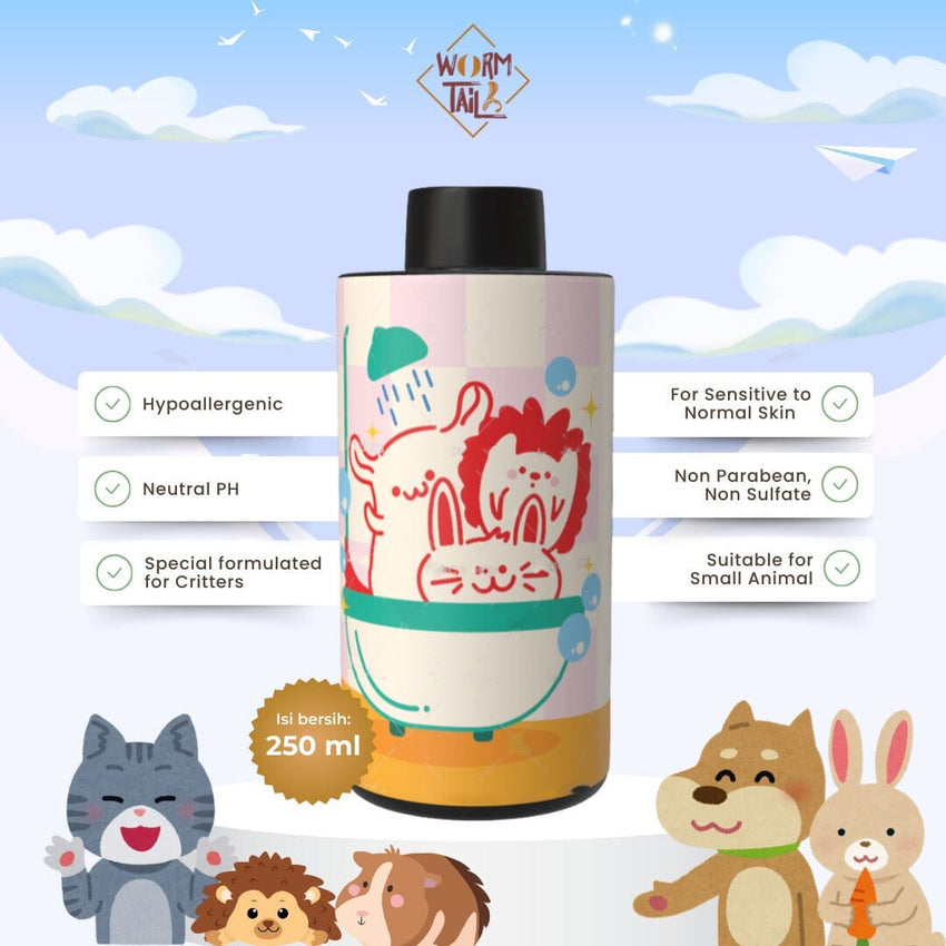 WORMTAIL Shampoo Kelinci Marmut Critter Daily Shampoo 250ml no type Tidak ada merek 