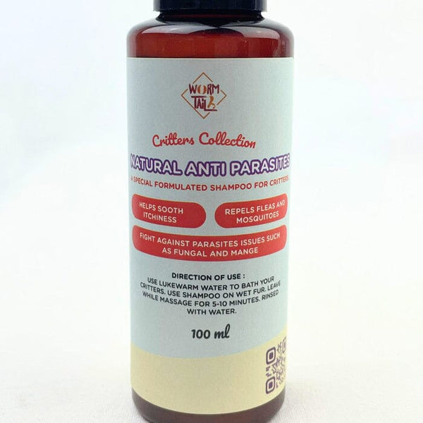 WORMTAIL Shampoo Kelinci Marmut Critter Natural Anti Parasites 100ml no type Tidak ada merek 