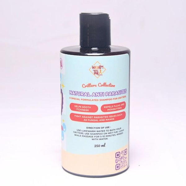 WORMTAIL Shampoo Kelinci Marmut Critter Natural Anti Parasites 250ml no type Tidak ada merek 
