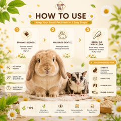 WORMTAIL Shampoo Kering Dry Powder Chamomile 60gr Small Animal Supplies Tidak ada merek 