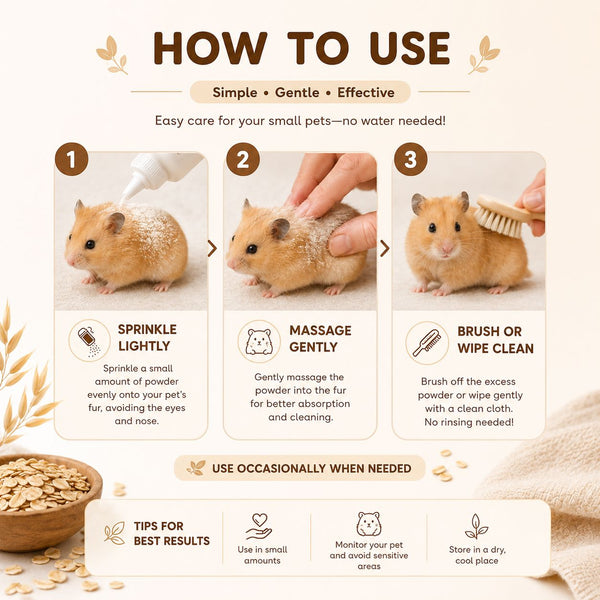 WORMTAIL Shampoo Kering Dry Powder Oatmeal 60gr Hobi & Koleksi > Perawatan Hewan > Grooming Hewan Tidak ada merek 