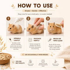 WORMTAIL Shampoo Kering Dry Powder Oatmeal 60gr Hobi & Koleksi > Perawatan Hewan > Grooming Hewan Tidak ada merek 