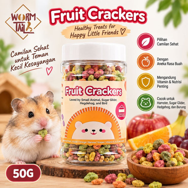 WORMTAIL Snack Hamster Fruit Cracker 50g no type Tidak ada merek 