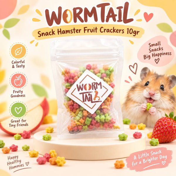 WORMTAIL Snack Hamster Fruit Crackers 10gr no type Tidak ada merek 