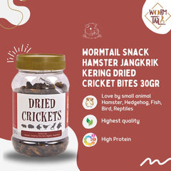 WORMTAIL Snack Hamster Jangkrik Kering Dried Cricket Bites 30gr no type Pet Republic Indonesia 