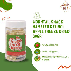 WORMTAIL Snack Hamster Kelinci Apple Freeze Dried 30gr no type Tidak ada merek 