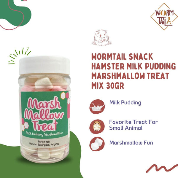WORMTAIL Snack Hamster Milk Pudding Marshmallow Treat Mix 30gr no type Tidak ada merek 