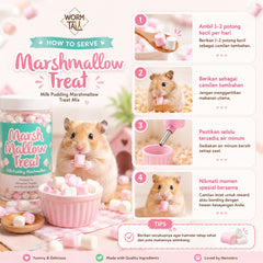 WORMTAIL Snack Hamster Milk Pudding Marshmallow Treat Mix 30gr no type Tidak ada merek 