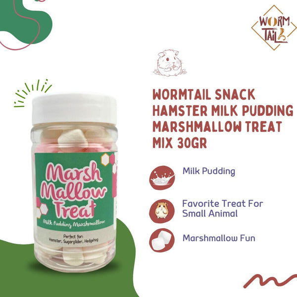 WORMTAIL Snack Hamster Milk Pudding Marshmallow Treat Mix 30gr Small Animal Snack Pet Republic Indonesia 