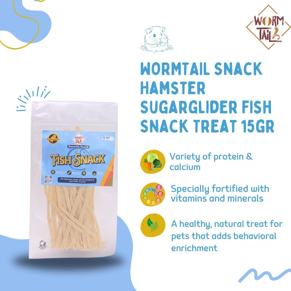 WORMTAIL Snack Hamster Sugarglider Fish Snack Treat 15gr Small Animal Snack Pet Republic Indonesia 