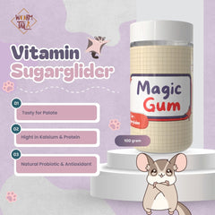 WORMTAIL Snack Sugar Glider Magic Gum 50g no type Tidak ada merek 