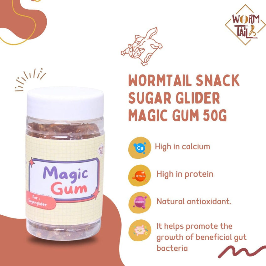 WORMTAIL Snack Sugar Glider Magic Gum 50g no type Tidak ada merek 