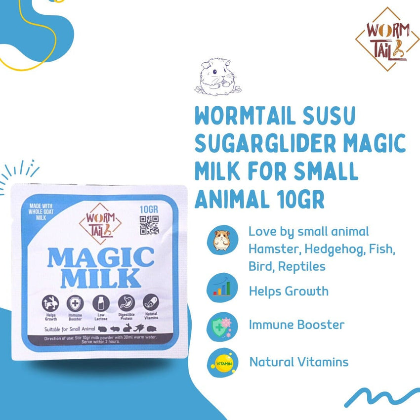 WORMTAIL Susu Hamster Magic Milk for Small Animal 10gr no type Pet Republic Indonesia 