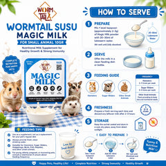 WORMTAIL Susu Hamster Magic Milk for Small Animal 10gr no type Tidak ada merek 