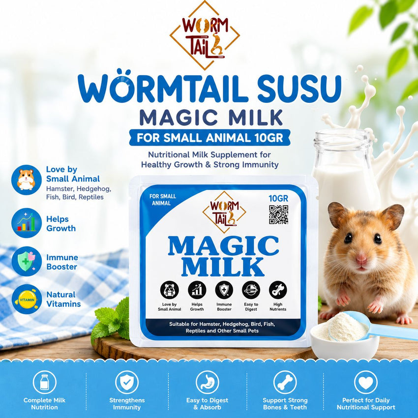 WORMTAIL Susu Hamster Magic Milk for Small Animal 10gr no type Tidak ada merek 