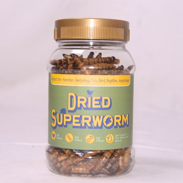 WORMTAIL Ulat Jerman Kering Dried Superworm 50gr Small Animal Snack Tidak ada merek 