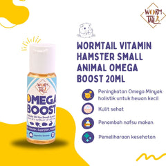 WORMTAIL Vitamin Hamster Small Animal Omega Boost 20ml Small Animal Supplement Wormtail 